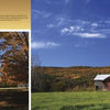 The book "Vermont" by Schiffer Publishing, Ltd. captures the essence of Vermont autumn photography with images of red barns surrounded by vibrant fall foliage.