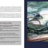 A close-up of tangled green fishing nets, buoys, and wooden planks on a boat deck appears beside a page from "The Gray Curtain" by Schiffer Publishing, Ltd., highlighting reasons for Atlantic cod fishery decline, including rising gray seal populations.
