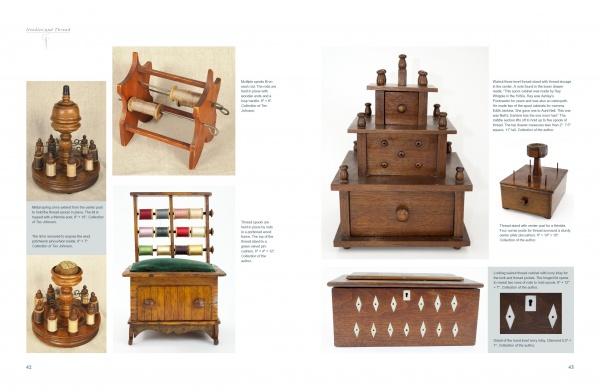 antique american needlework tools: work kit and machine