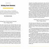 A two-page spread from Schiffer Publishing, Ltd.’s "The Three Principles of Oneness": The left page journeys from unconscious to conscious oneness, blending cosmic vision and Pierre Teilhard de Chardin; the right page explores why things matter in dense text.