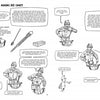 The Graphic Guide to Beekeeping by Schiffer Publishing, Ltd. is a black-and-white comic-style guide with illustrated steps, ingredients, equipment lists, and dialogue between a beekeeper and a bird on making bee candy.