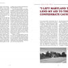 Two pages in "Three Cheers for the Chesapeake!" from Schiffer Publishing, Ltd. show text and a black-and-white photo of a rural road and historical marker. Chapter One, titled in red, explores Civil War history and the Chesapeake Artillery.