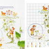 Fables & Fairy Tales to Cross Stitch by Schiffer Publishing, Ltd. features a Jack and the Beanstalk pattern with Jack, a towering beanstalk, castle, and goose, plus thread colors and key at the chart’s bottom.