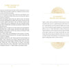 Two cream-colored pages from *Self-Love through the Sacred Feminine* by Schiffer Publishing, Ltd.: the left describes Guinevere’s history with a gold heading; the right presents her Prayer and Message, honoring the Sacred Feminine with gold detailing.