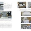 The Little Upholstery Book by Schiffer Publishing, Ltd. offers step-by-step photo guides for upholstering a wooden chair cushion, covering fabric placement, attaching ties, and assembly—perfect for DIY upholstery projects.