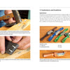 Sharpening Woodworking Tools by Schiffer Publishing, Ltd. is a photo guide featuring close-ups of sharpening hand tools, including a hammer, spokeshaves, and a drawknife, along with tips for sharpening techniques and proper tool maintenance.
