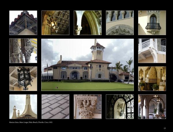 The cover of "Mediterranean Architecture" by Schiffer Publishing, Ltd. features a collage of grand Mediterranean-style arches, columns, balconies, a central tower, and palm trees set against a cloudy sky.
