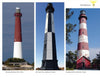 Discover three iconic American lighthouses featured in "Keep Your Glow On" by Schiffer Publishing, Ltd.: Barnegat Lighthouse in NJ, New Cape Henry and Assateague Island Lighthouses in VA—a true guide to lighthouses in the United States.