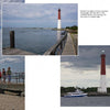 Barnegat Lighthouse Perspectives by Schiffer Publishing, Ltd. features three photos of the Atlantic Coast landmark: from a boardwalk view, with people on a pier, and with a boat passing in front.