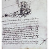 A sketch in Leonardo da Vinci’s style, featuring handwritten notes and machinery diagrams, appears above “Nine of Water, Airborne” at the bottom, evoking the Da Vinci Enigma Tarot from Schiffer Publishing, Ltd.