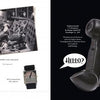Split image: Left shows a black-and-white astronaut in a cockpit, toy astronaut, and wristwatch. Right features a vintage black phone with sound waves and HELLO?, labeled 1960s—perfect for toy collectors. From Do You Read Me? by Schiffer Publishing, Ltd.
