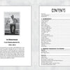 A memorial page from "Haunted Charlottesville and Surrounding Counties" by Schiffer Publishing, Ltd. features a black-and-white fishing photo on the left and, on the right, a table of contents listing recipes and sections with page numbers.