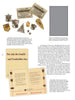 A collage featuring Monet jewelry monogram plates, a trinket plaque illustration, a yellowed catalog page for Monet monograms, and typewritten text on the history of monogrammed accessories from Schiffer Publishing, Ltd.