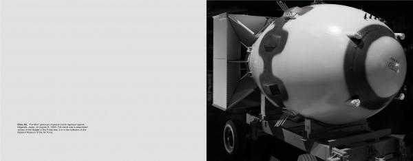 The cover of "The Neutron's Long Shadow" by Schiffer Publishing, Ltd. features a black-and-white image of a large, finned atomic bomb on a wheeled platform against a dark background.