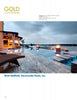 The book "International Award Winning Pools, Spas, & Water Environments II" by Schiffer Publishing, Ltd. features luxury pool designs, including fire-lit infinity pools overlooking lakes and elegant outdoor settings by award-winning designers.