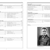 The table of contents from "The 3rd Waffen-SS Panzer Division Totenkopf, 1939-1943" (Schiffer Publishing, Ltd.) lists WWII battles—including the Eastern Front—with a black-and-white officer’s portrait on the lower right page.