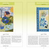 Celebrate the Day with Quilts" by Schiffer Publishing, Ltd. features two April 23rd panels: Earth Day with nature, windmills, and quilt motifs; World Laboratory Day with science graphics, each with text below on a green gradient background.