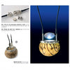 Metal Jewelry Techniques by Schiffer Publishing, Ltd. features jewelry like a round pendant with yellow-brown veining, silver and glass details on black cords, plus close-ups of craftsmanship and electronic component connections.