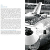 A page from Schiffer Publishing, Ltd.'s Boeing 737 book displays two color photos of 737s at airports (left), a black-and-white factory assembly photo (right), and descriptive Boeing 737 text.