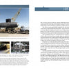 A two-page spread from The US Navy's Fast Attack Submarines, Vol. 1 by Schiffer Publishing, Ltd. showcases Los Angeles-class nuclear subs with detailed text, multiple photos in drydock and water, and a blue submarine header graphic.