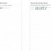 Two pages from the Cape Cod Notebook by Schiffer Publishing, Ltd. feature Great Hollow Beach and Head of the Meadow Beach, with icons for restrooms, parking, and swimming. Faintly lined blank spaces invite notes on your favorite Cape Cod beaches.