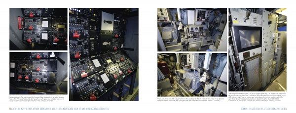 An inside look at The US Navy’s Fast-Attack Submarines, Vol. 2 by Schiffer Publishing, Ltd., featuring control panels, circuit boards, and electronics packed into the high-tech, confined spaces of these advanced Navy vessels.