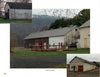 Tobacco Sheds by Schiffer Publishing, Ltd. features a weathered New England barn with a gray roof on grassy land, encircled by a red fence, plus two inset images of old white garages, set against the bare trees and hills of the Connecticut River Valley.