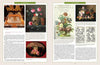 Two pages from "The Graphic Flower" by Schiffer Publishing, Ltd. show text and images of floral art, such as vibrant paintings of daisies and roses, a vintage botanical print, and an ornate flower arrangement, with captions and headings at the top.