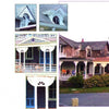 A collage from Schiffer Publishing, Ltd.'s "Painted Ladies: Balusters & Columns," showcasing Victorian Oak Bluffs cottages with decorative gables, fan-shaped trim, ornate balusters and columns, plus a porch with white woodwork.