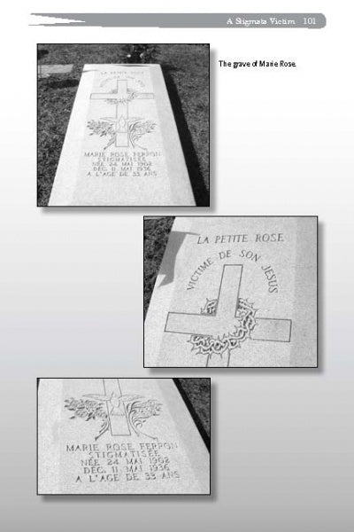 Three black-and-white gravestone photos, with a cross and French text for Marie Rose, evoke vampire legends featured in Schiffer Publishing, Ltd.’s “Rhode Island's Spooky Ghosts and Creepy Legends.”.
