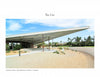 A modernist gas station with an angular canopy and palm trees under a blue sky. Showcasing Palm Springs mid-century modern style, the text reads "Palm Springs Mid-century Modern" by Schiffer Publishing, Ltd.; Tramway Gas Station, 1965.