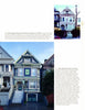 A split image from "Victorian Glory in San Francisco and the Bay Area" by Schiffer Publishing, Ltd. shows a faded Victorian house above its stunning restoration, showcasing classic Bay Area styles with vibrant colors and ornate trim.