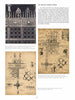 A page from *Walker & Gillette, American Architects* by Schiffer Publishing, Ltd. features black-and-white photos and hand-drawn sketches of wrought iron gates and panels with English and French labels reflecting Art Deco influence.
