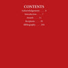 A red page with white text displays the table of contents for Schiffer Publishing's "Knight's Cross Holders of the Fallschirmjäger," listing: Acknowledgements (6), Introduction (7), Awards (11), Recipients (30), Bibliography (204).