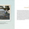 The book "Vintage Trailer Voyeur" by Schiffer Publishing, Ltd. features a vintage camper parked on grass among trees and trailers, bordered on a pale blue polka-dot page beside the chapter "The perfect trailer—Restorations.