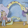 A green cartoon alien holds crayons, pondering a wild drawing of fantastic creatures. "I need to find something else for this Zugthing to do," thought Gruel in Schiffer Publishing’s "Gruel Snarl Draws a Wild Zugthing.