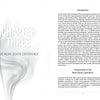 An open book, Life after Death by Schiffer Publishing, Ltd., shows Chapter Three, "The Near-Death Experience," on a smoky background; the right page introduces near-death experiences and their link to life after death.