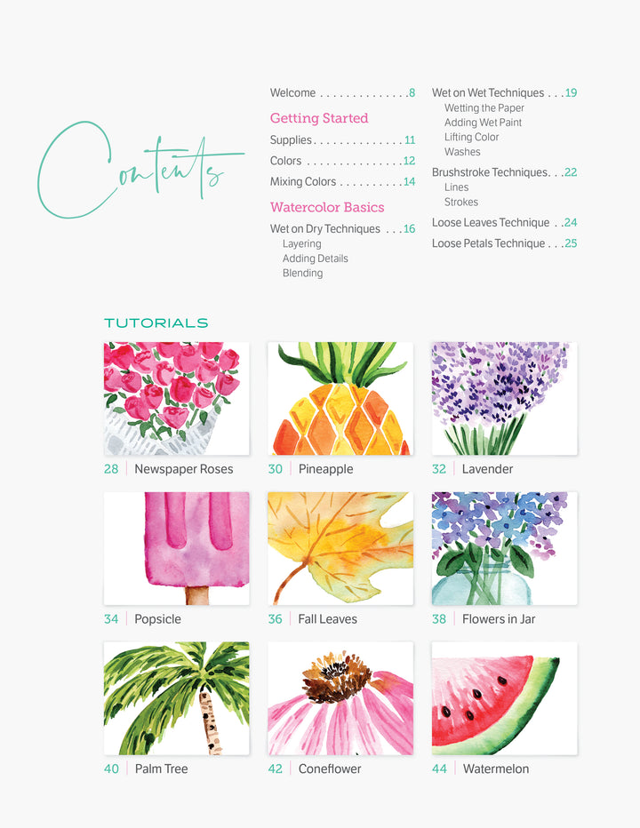 Watercolor the Easy Way - Table of Contents