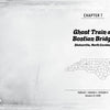 Title page for Chapter 7: Ghost Train at Bostian Bridge, Statesville, NC, with a haunted North Carolina map marking the site. Carolina Haints by Schiffer Publishing, Ltd. podcast info is included at the bottom.
