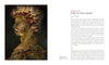 A two-page spread from Loaded by Schiffer Publishing, Ltd. shows a helmeted figure with flames on the left, while the right page—titled "FIRE IN THE HAND"—examines firearms and their impact in contemporary art.