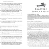 A two-page spread in *The Aviation Pioneers of McCook Field* by Schiffer Publishing, Ltd. displays a McCook Field timeline on the left and Chapter 1 about George E. A. Hallett, with a captioned photo and interview intro, on the right.
