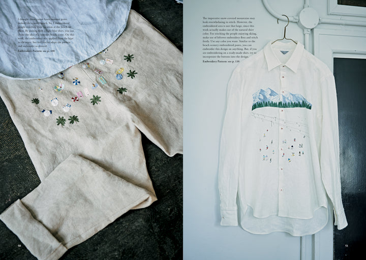 A collage featuring Juno's Nature Embroidery Notebook by Schiffer Publishing, Ltd., adorned with delicate botanical embroidery designs that celebrate the beauty of nature.