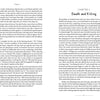 Two pages from "Vampir" by Schiffer Publishing, Ltd. are shown: the left ends Chapter 3, the right begins Chapter 4 ("Death and Killing") about a WWII night-fighting machine gunner in antiaircraft defense, printed in serif font on white pages.