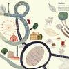 The Father Goose Treasury of Poetry by Schiffer Publishing, Ltd. is a whimsical illustrated collection with winding sidewalks, autumn leaves, buildings, and a ferris wheel—featuring short poems for young readers seamlessly woven into the art.