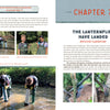 Two children in waders stand smiling in a creek, holding freshwater mussels—a scene from "Adventures in Community Science" by Schiffer Publishing, Ltd. Close-ups show mussels and boots as text highlights freshwater mussel conservation.