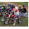 A group of people ride together on Mini Honda bikes featured in the book from Schiffer Publishing, Ltd.