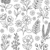 On the Bright Side Coloring Book - Flower and Leaves Pattern